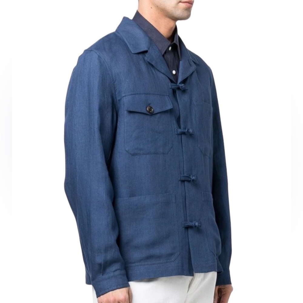 Ralph Lauren Purple Label Navy Blue Lightweight Shirt Jacket